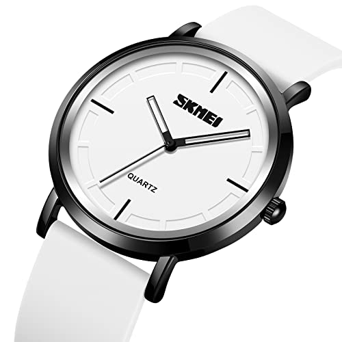 FANMIS Men's Fashion Minimalist Analog Quartz Watch Business Ultra-Thin Sports Military Watch Waterproof Calendar for Unisex Outdoor Watch with Silicone Strap2