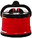 Afilador de Cuchillos con Ventosa - Afilador manual con fijación de seguridad - Herramienta para afilar cuchillos y otros utensilios de cocina. (Rojo)