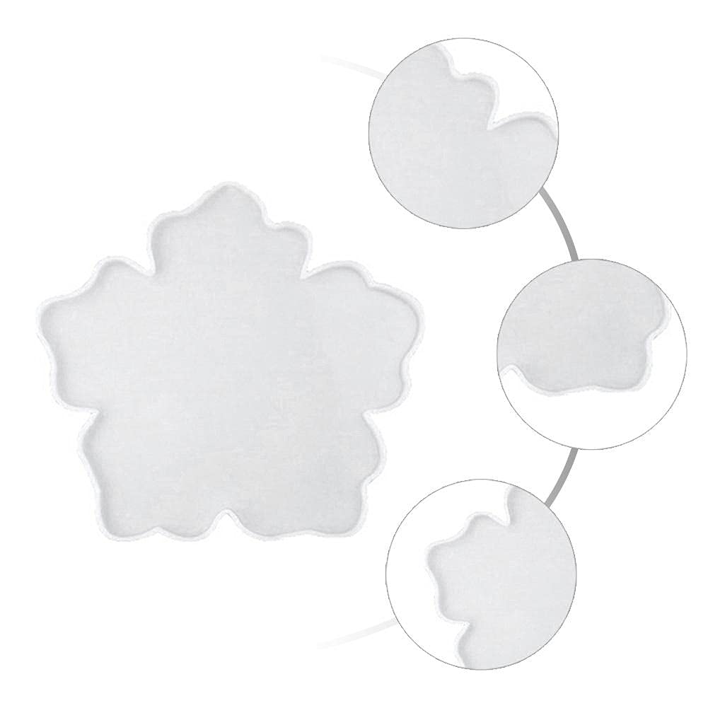 R H LIFESTYLE Resin Large Silicone Irregular Tray Mould for DIY Handmade Plate (Flower Tray Mould Big, 14 INCH) 1