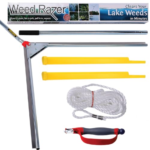 Jenlis The Original Weed Razer, Lake Weed Cutter, Large Pond Aquatic Plant Cutting Tool, Long and...