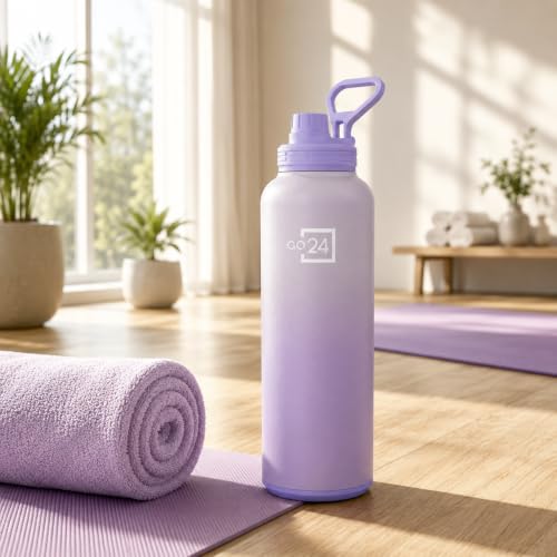 Image of Hydromax 2 Litre Single Wall Stainless Steel Water Bottle - Purple | ISI Certified 304 Stainless Steel, BPA Free, Chugger Sipper Cap, Leakproof Lid, Loop Handle, Fridge Frendly