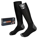 Nodinsy Heated Socks for Men Women, 8000mAh Rechargeable Battery Electric Heating Socks with APP Control Washable Warm Socks for Foot Warmer Outdoor Fishing Hunting Ski Cycling Hiking Camping (XS)
