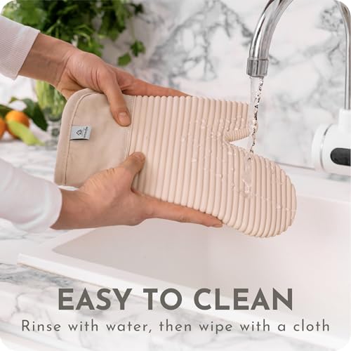 Gants de cuisine en silicone isolant pour éviter les brûlures de cuisson - 6