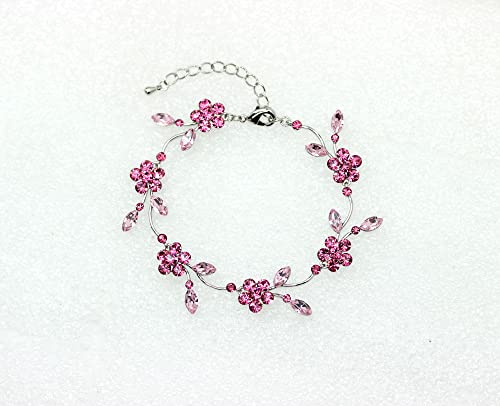 Image of Faship Gorgeous Rhinestone Crystal Floral Necklace Earrings Set