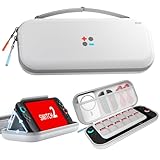 BJBT Switch 2対応 スリムケース スイッチ2 ケース【Switch2対応ケース/6色 選択可】2025年 スイッチ2モデル用 ハードケース 可愛い 防塵防水 耐衝撃 持ち運び キャリングケース 全面保護型 ゲームカード12枚収納が可能 アクセサリーポーチ (ホワイト)