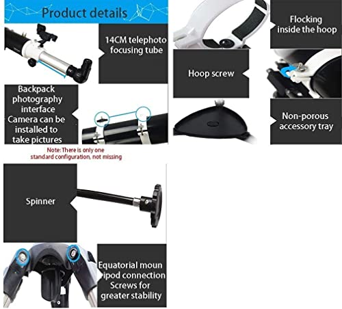 Professionelles Teleskop für Erwachsene, Astronomie-Anfänger, 900 mm Brennweite, Astronomie-Teleskope mit verstellbarem… – Bild 6