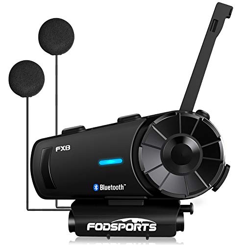 Fodsports FX8 Motorcycle Bluetooth Intercom with Noise Cancellation, 8 Riders Off-Road Group Motorcycle