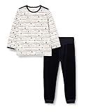 Hergestellt in Europe Sanetta Baby-Jungen Pyjama Long Broken White Pyjamaset, beige, 86