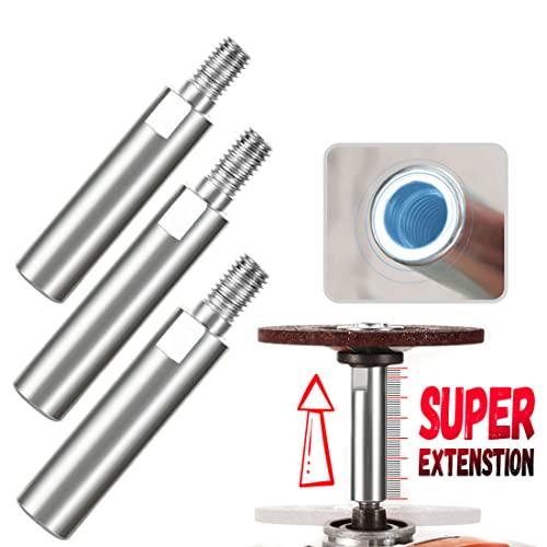 Image of DIY Crafts Only Stainless Steel M14 Material Rotary Extension Shaft Rod Thread for Electric Rotary Polisher,Car Polisher,Polishing Pads,Backing Plate Sucker (3x Rod, 4 inchinch Extension Shaft)