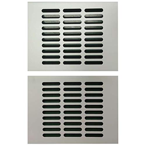 2PCS Lüftungssieb Rechteckig Aluminium Lüftungsgitter Stegblech Aluminium Lüftungsgitter Rechteckig Hochwertige Aluminium Lüftungsgitter für