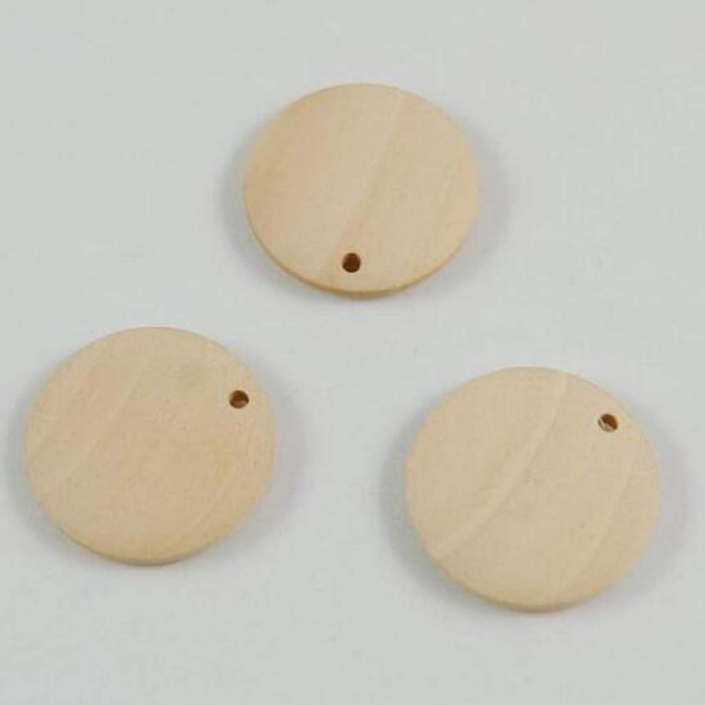 Schmuckherstellung 100 Stück rustikale Holz-Weihnachts-Scrapbooking-Verzierungen, Leere Holzstücke for DIY-Bastelarbeiten, Babyparty, Hochzeit, Geburtstag, Party-Dekoration, 30 mm
