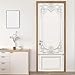 Door Stickers Peel and Stick White Art Decals Door Murals European Style 3D Vinyl Wrap Wallpaper Removable Doors Poster for Home Decor, 30.3 