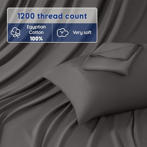 Image of SONORO KATE 100% Egyptian Cotton Sheets,1200 Series,Full Size