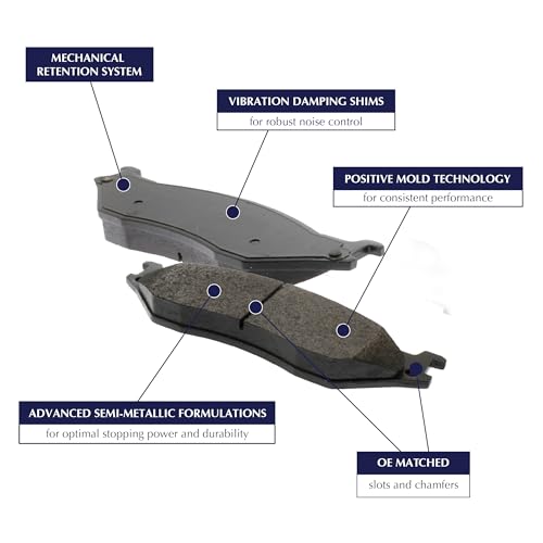 Image of Centric 106.06550 POSI-QUIET XT Automotive Front Brake Pads for Select Ford