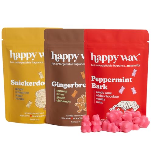 Happy Wax Holiday Treats Collection Scented Natural Soy Wax Melts – 6 Total Oz. of Scented Wax