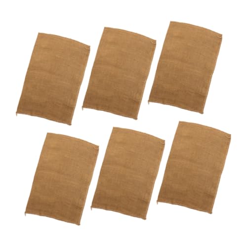 TOYANDONA 6piezas Sacos De Arpillera Resistentes para Almacenar Alimentos Sacos De Yute Grandes Naturales para Cultivo De Plantas Soporte para Verduras Jardinería y Almacenamiento De Cebolla