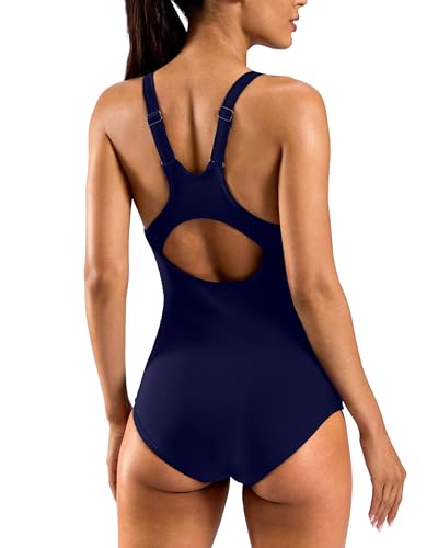 Image of G Gradual Women's Athletic One Piece Swimsuit with Adjustable Straps Competitive Racerback Modest Bathing Suit for Women