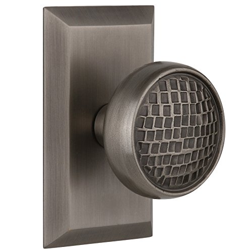 Black Friday Sale 2022 Nostalgic Warehouse Studio Plate with Craftsman Knob, Passage - 2.375", Antique Pewter