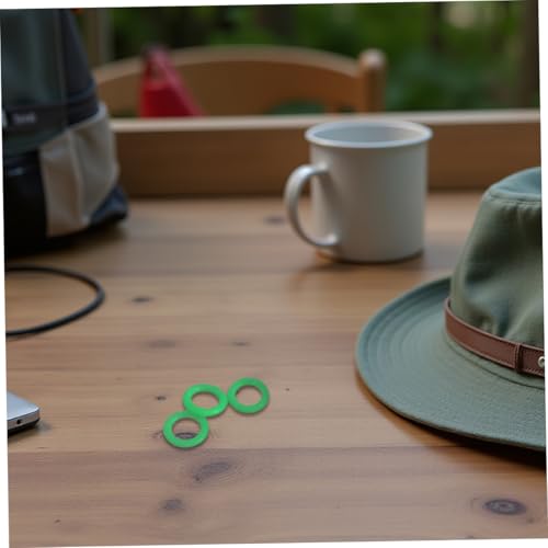 Anillo fluorescente para piquetas de camping UKCOCO verde (100 piezas para estacas) 7