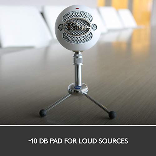 Blue-Microfono-USB-Snowball-microfono-clasico-de-calidad-de-estudio-para-grabacion-podcasting-radiodifusion-retransmision-de-gaming-en-Twitch-locuciones-videos-de-YouTube-en-PC-y-Mac-Blanco