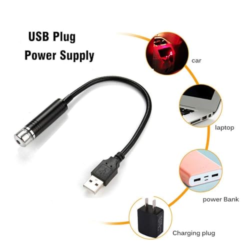 Image of Drumstone (𝐒𝐩𝐞𝐜𝐢𝐚𝐥 𝟏𝟓 𝐘𝐞𝐚𝐫𝐬 𝐖𝐚𝐫𝐫𝐚𝐧𝐭𝐲 USB Star Light Projector for Car & Room - Galaxy Night Lamp for Party, Diwali Decoration & Gift, Adjustable Neck, Plug & Play