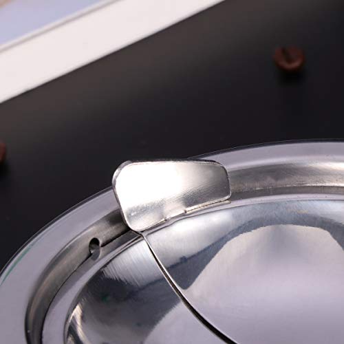 Cinzeiro de mesa de aço inoxidável para cinzeiro, cinzeiro para fumar