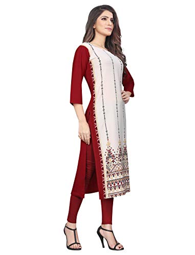 Image of 1 Stop Fashion Women's Multicoloured Crepe Knee Long W Style Kurta /Kurti (Pack of 2)
