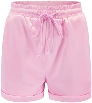 Shybuy Women Shorts,Women Hot Pants Casual Loose Shorts Beach Girl High Waist Short Trousers (XL, Pink)