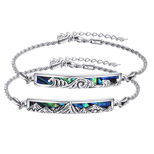 Sterling Silver Engraved Inspirational Adjustable Bracelet Graduation Gift for Her, Women Bracelets