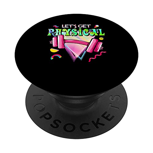 Lets get physical Totally Rad 90er Jahre Style Workout Gym Gymnast PopSockets mit austauschbarem PopGrip Lets get physical Totally Rad 90er Jahre Style Workout Gym Gymnast PopSockets mit austauschbarem PopGrip