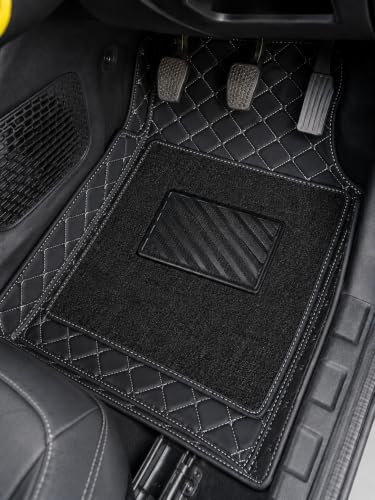 Image of CARNEST 7D Car Floor Mats Only Compatible with Camry All Model, Set of 3 Pcs, 100% Waterproof & Washable Luxury 7D Car Foot Mats, Black