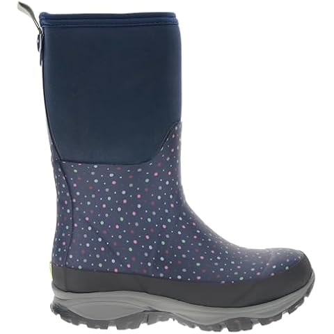 Western Chief Women's Dainty Dot Neoprene Mid Cold Weather Boot, Navy, 8 Cover