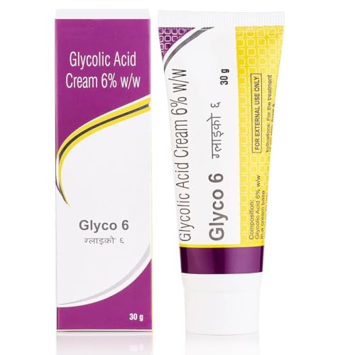 Image of Glyco-6 Glycolic Acid Cream 6% w /w (30g) - Unscented Exfoliating Cream for Clear, Youthful, Radiant Skin