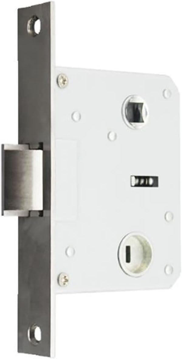 1pc Mortice Sash Lock - 45x57mm Stainless Steel Deadlock for Bathroom & Exterior Doors