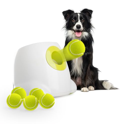 ALL FOR PAWS Automatic Ball Thrower for Dogs, Interactive Dog Ball Launcher Machine, Rechargeable...