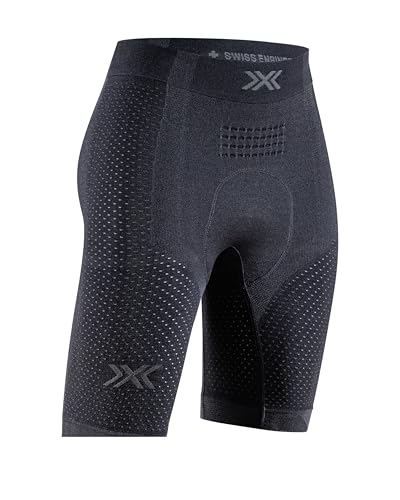 X-Bionic XCEED Ride Liner Shorts for Women - Pantaloncini da Ciclismo in Maglia 3D, Si Adattano alle Condizioni atmosferiche, Comfort e Le Prestazioni ottimali in Tutti i climi - Nero/Grigio, M