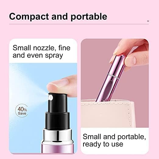 Dec Kitchenpro Mini Perfume Refillable Atomizer 3-Pack – 5ml Portable Travel Spray Bottles for Perfume, Fragrance Pump Refillable Containers for Travel, Purse And Handbag Use 4