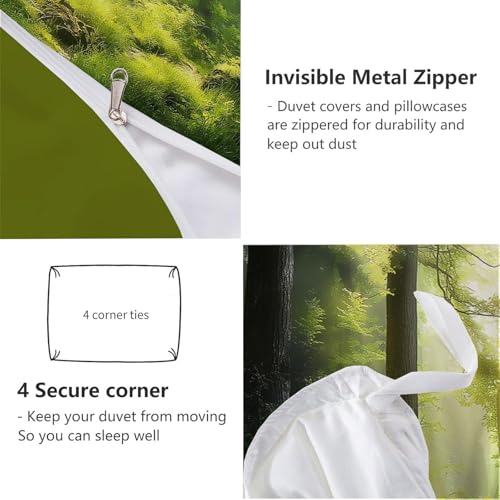 Housse de couette 200x200cm en microfibre douce et réversible - 7
