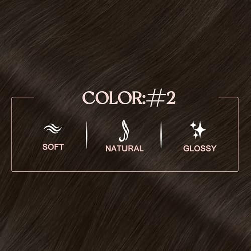 Image of Easyouth Nano Hair Extensions Human Hair Dark Brown Nano Ring Hair Extensions Human Hair Brown 18 Inch 50G Nano Hair Extension for Daily Wear 50S Cold Fusion Hair Extension for Women