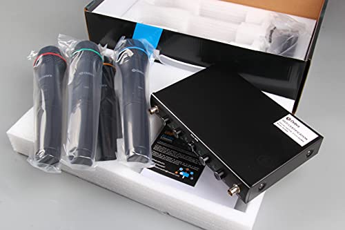 Debra Audio Pro UHF 4 Channel Wireless Microphone System with Cordless Handheld Lavalier Headset Mics, Metal Receiver, Ideal for Karaoke Church Party (with 4 Handheld (A)) - Image 3