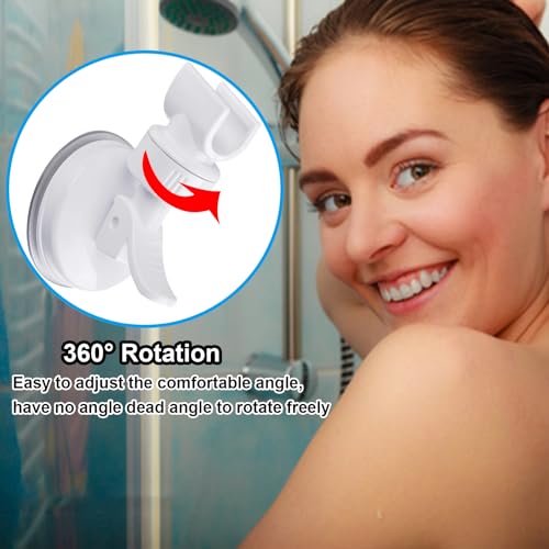 Soporte ajustable para cabezal de ducha xlehoely con ventosa de pared 4