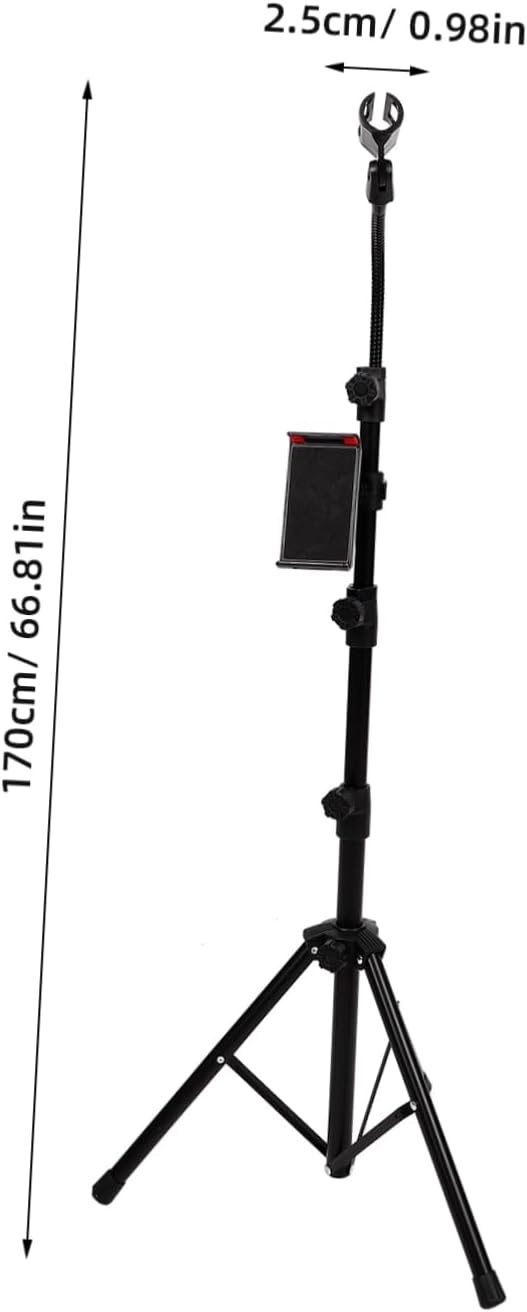 BESPORTBLE 1 Set Adjustable Floor Mic Stand Tripod Durable Holder for Live Broadcasts Karaoke and Online Lessons Comfortable Height for All Microphones