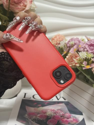 Coque iPhone 15 Plus rouge silicone pour une protection active - 2