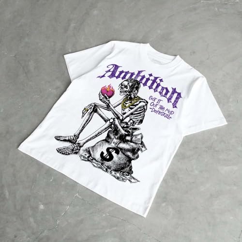 Image of DopeSkill Graphic Tee Streetwear Hip Hop Hypebeast Street Style Unisex T-Shirt Sneaker Colour Matching Shirts Horror Skeleton