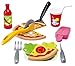 Jouets Ecoiffier – 2589 - Set Pizza 100 % Chef – Imitations d'aliments pour enfants – 14 pièces – Dès 18 mois – Fabriqué en France
