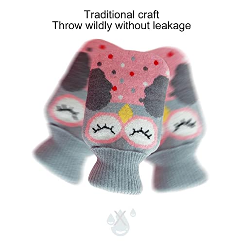 Mini garrafa de água quente dos desenhos animados,500 ML Aquecedor de Mãos com Capa de Padrão de Ren