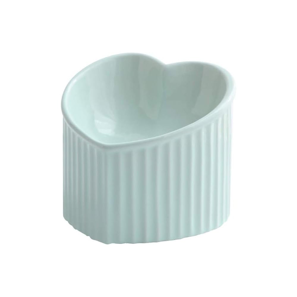 Ciotola per Gatti Rialzata e Inclinata - Ciotola Gatto in Ceramica Anti Vomito - Adatta per Microonde e Lavastoviglie - 180 g