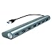 Produktbild LogiLink UA0308 USB 3.0 Hub für PC/Laptop, 7-Ports Aluminiumgehäuse Silber