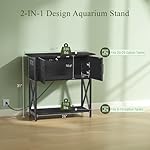 ZENY 20-29 Gallon Fish Tank Stand with Cabinet for Fish Tank Accessories Storage, Metal Double Aquarium Stand, 30.71''L x 12.6''W Tabletop, 330LBS Capacity - Image 5