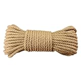 KUYYFDS Cat Scratch Rope Jute Rope Strong Kitty Natural Sisal Kitten Tree Replacement Rope 10m 4mm